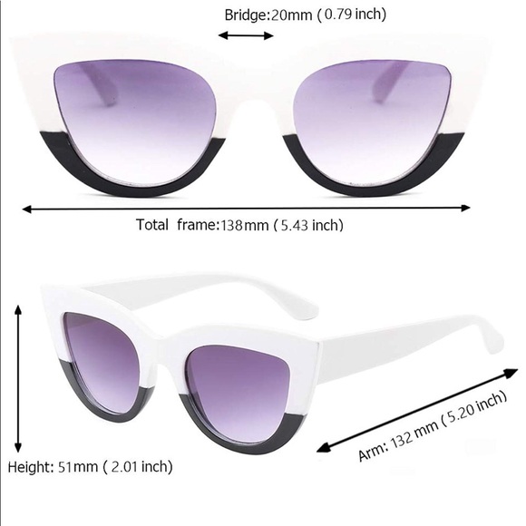 NWT Slay Retro Cat Eye Oversized Sunglasses - Picture 5 of 5